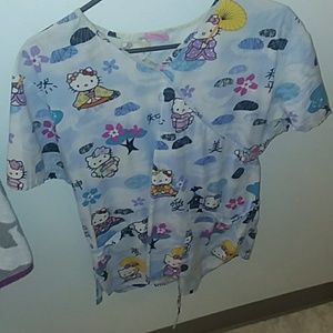 MEDIUM Sanrio Hello Kitty Scrub Top